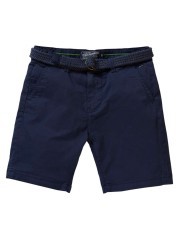 Bermuda shorts Man Chino with belt-Blue Front