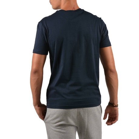Hombres T-Shirt Evolución Contemporánea de la tripulación de cuello azul