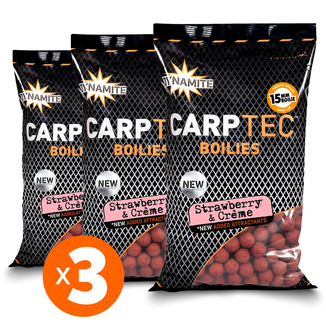 Boilies Carp-Tec Strawberry & Creme 20 mm 1.8 kg (3 bags)