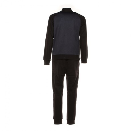 Trainingsanzug für Herren Double Evo Fleece , farbe blau-schwarz, front