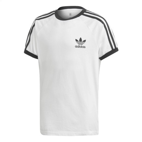 T-Shirt Junior 3 Bandes colore blanc Noir - Adidas Originals - SportIT.com