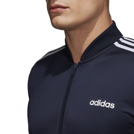 Trainingsanzug Mann Back to Basic 3-Stripes colore blau weiß - Adidas -  SportIT.com