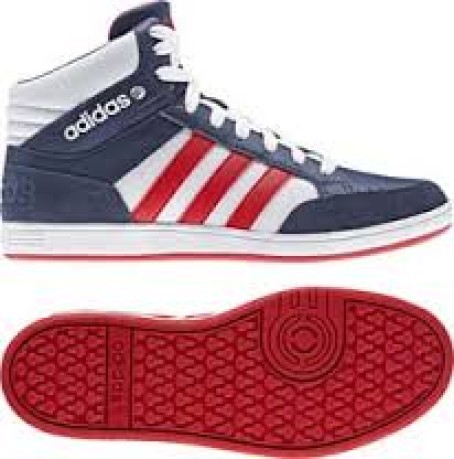 Shoes girl VL Neo Hoops Mid K colore Blue Red - Adidas - SportIT.com