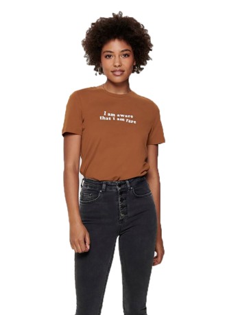 T-Shirt Femmes Instruction orange