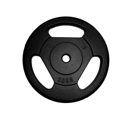 Disco in ghisa palestra 10 kg colore Nero - Get Fit - SportIT.com