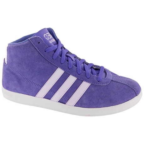 Shoes Vlneo Court Mid Leather colore Violet White - Adidas - SportIT.com