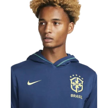 Felpa Uomo Calcio Brazil Travel colore Blu Verde - Nike - SportIT.com