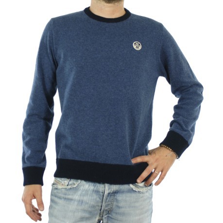 Sweater men crew neck colore Light blue Blue - North Sails - SportIT.com