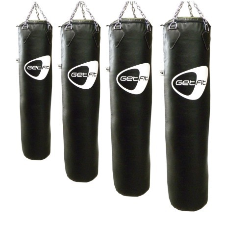 Sacco da boxe di 20 kg colore Nero Bianco - Get Fit - SportIT.com