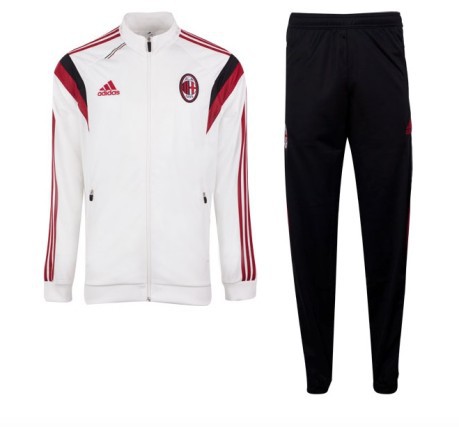 Anzug herren A. C. Milan Pes Suit colore weiß schwarz - Adidas - SportIT.com