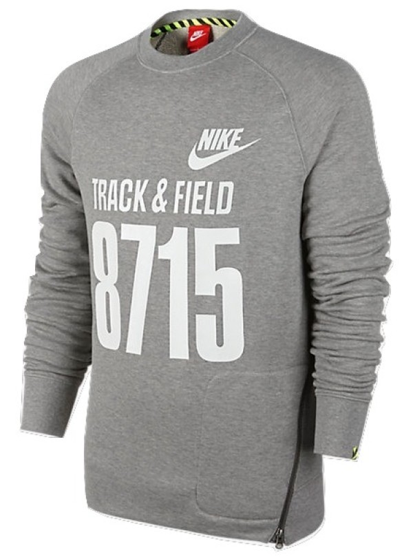 Men's sweatshirt AW77 Track and Field Fly Crew colore Grey - Nike -  SportIT.com