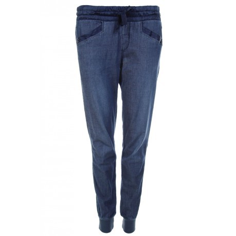 Pantalone donna jeans stretch polsino colore Blu - Deha - SportIT.com