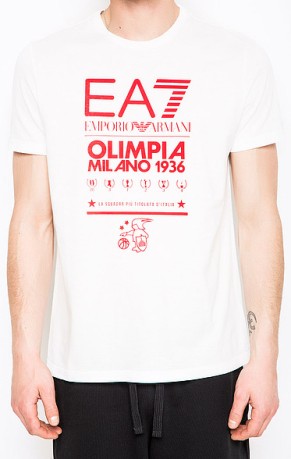 T-shirt men EA7 Olimpia Milano colore White - Ea7 - SportIT.com