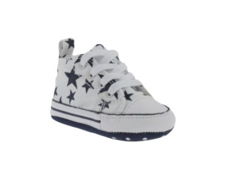 Scarpe neonato First Star culla colore Bianco Blu - All Star - SportIT.com