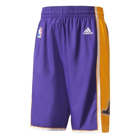 Pantaloncini NBA Lakers colore Viola Giallo - Adidas - SportIT.com