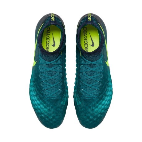 Las botas de fútbol Nike Magista Obra FG II para colore azul amarillo - Nike  - SportIT.com