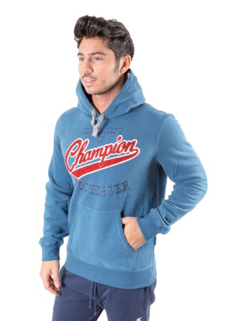 Men's sweatshirt Varsity Closed With Cap blue