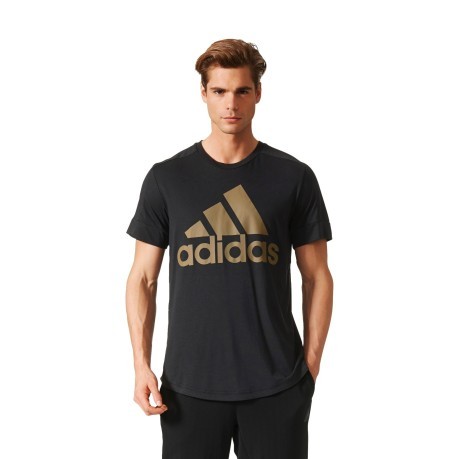 T-Shirt Herren ID Big Logo Tee colore schwarz Gold - Adidas - SportIT.com