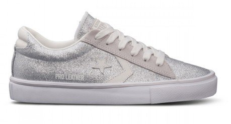 Shoes Pro Vulc Glitter colore Silver - Converse - SportIT.com