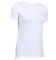 T-Shirt Femmes HeatGear\u00AE Armour blanc \u00E0 l'avant