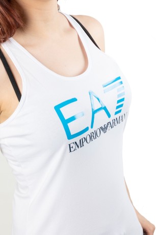Tank top ladies Training Core white faced blue