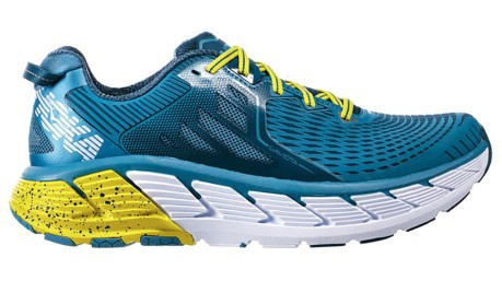 Mens Running Shoes Gaviota A4 Stable colore Light blue Yellow - Hoka One  One - SportIT.com
